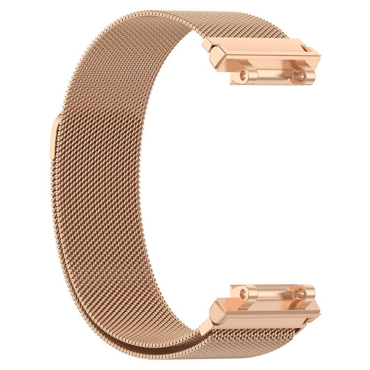 For Huami Amazfit Active Edge A2212 Replacement Band Magnetic Metal Milanese Watch Strap - Rose Gold