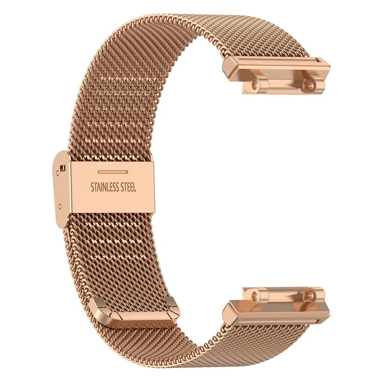 For Huami Amazfit Active Edge A2212 Wrist Band Milanese Metal Watch Strap - Rose Gold