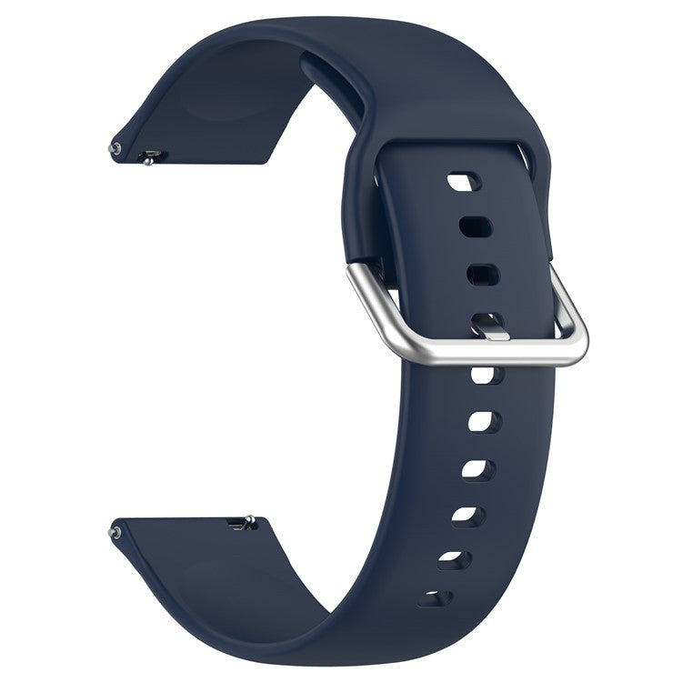 For Xplora X6 Play Silicone Sport Bands 20mm Replacement Watch Strap with Silver Buckle, Size: S - Midnight Blue