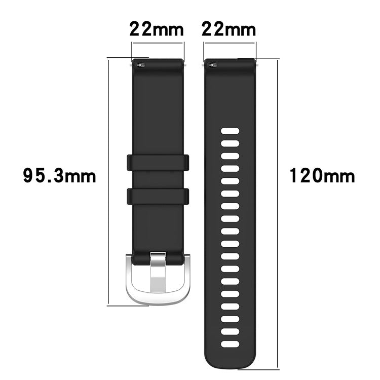 For Xiaomi Watch S3 / Huawei Watch 2 Pro / Honor Watch 4 Pro Watch Band 22mm Silicone Watch Strap - Light Pink