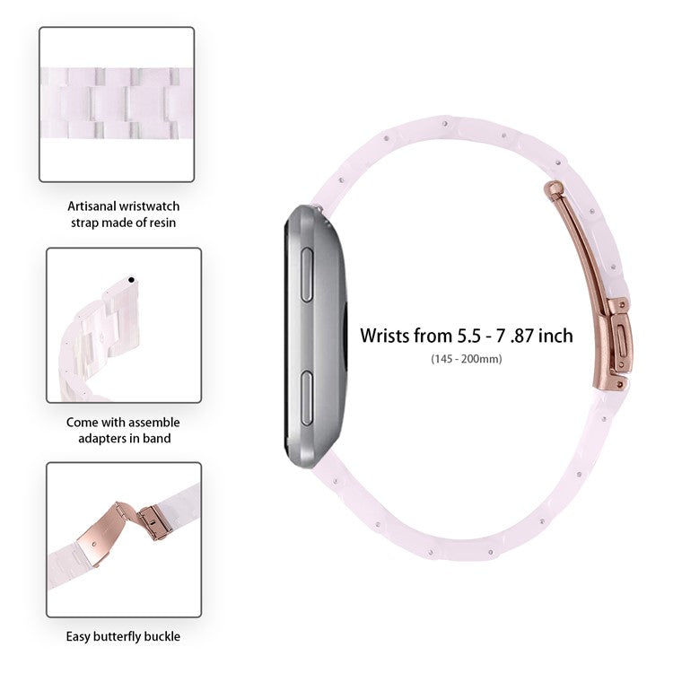 For Misfit Vapor Resin Watch Strap Replacement Waterproof Watch Band - Light Pink
