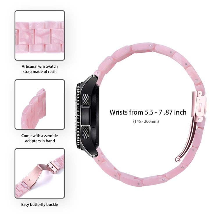 For Misfit Vapor Resin Watch Strap Replacement Waterproof Watch Band - Pearl Pink