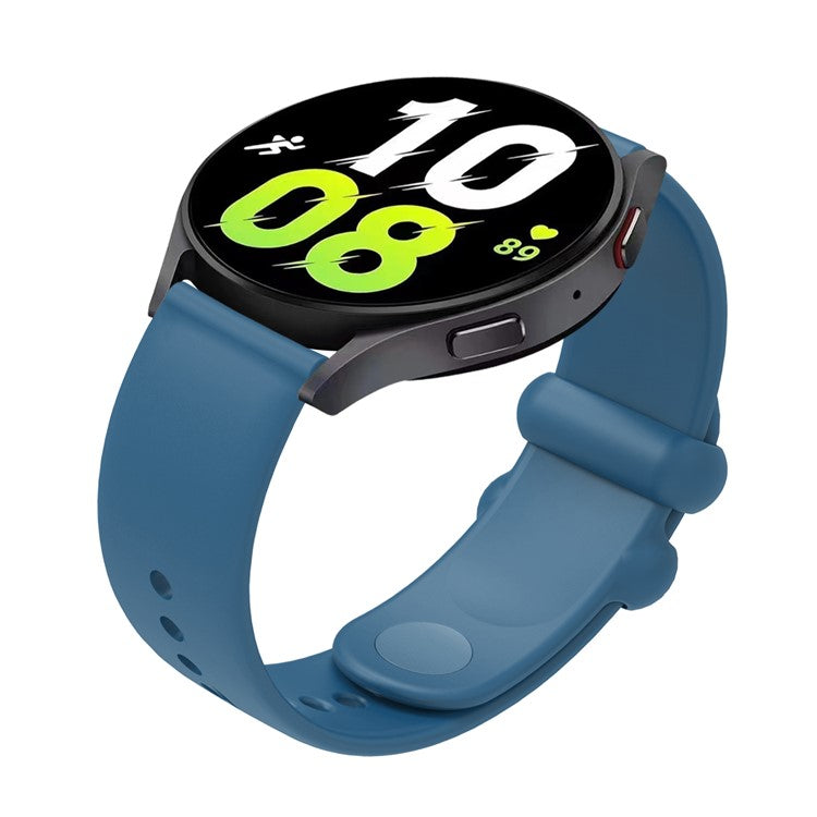 For Garmin Vivomove 3 / GarminMove 3 Silicone Strap 20mm Button Buckle Watch Band - Rock Cyan