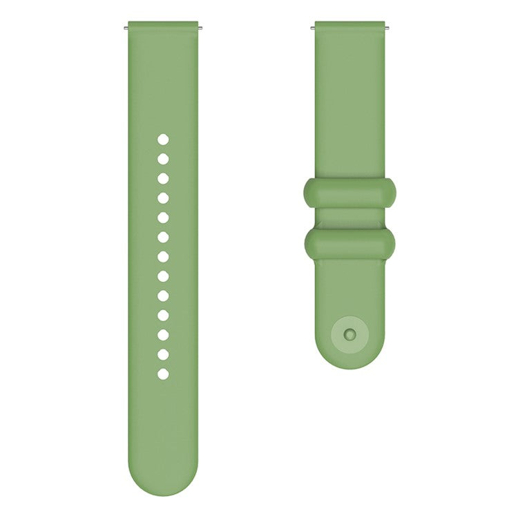 For Samsung Gear S3 / Huami Amazfit Pace Sport Band 22mm Waterproof Silicone Strap - Army Green