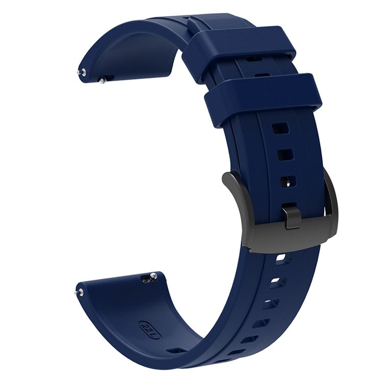 For Huawei Watch GT 4 46mm Smart Watch Band 22mm Silicone Strap Replacement - Navy Blue