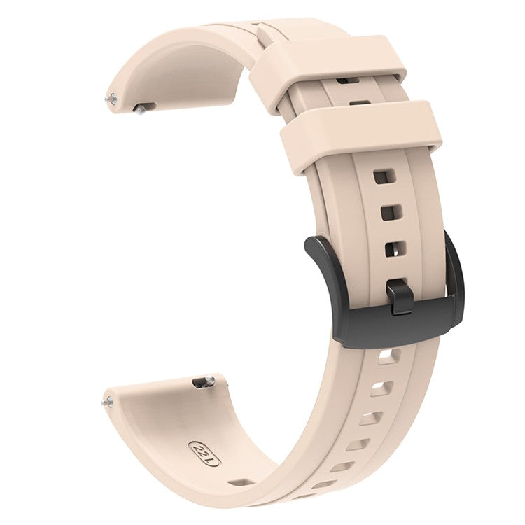 For Huawei Watch GT 4 46mm Smart Watch Band 22mm Silicone Strap Replacement - Starlight