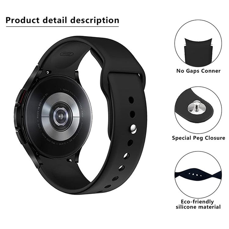 KALEBOL KLB-DKGJ-001 For Samsung Galaxy Watch FE 40mm / Watch6 / Watch6 Classic / Watch5 Silicone Watch Band Adjustable Strap - Pink