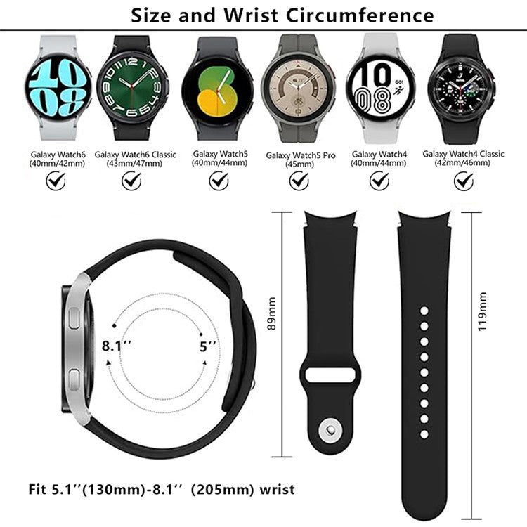 KALEBOL KLB-DKGJ-001 For Samsung Galaxy Watch FE 40mm / Watch6 / Watch6 Classic / Watch5 Silicone Watch Band Adjustable Strap - Pink