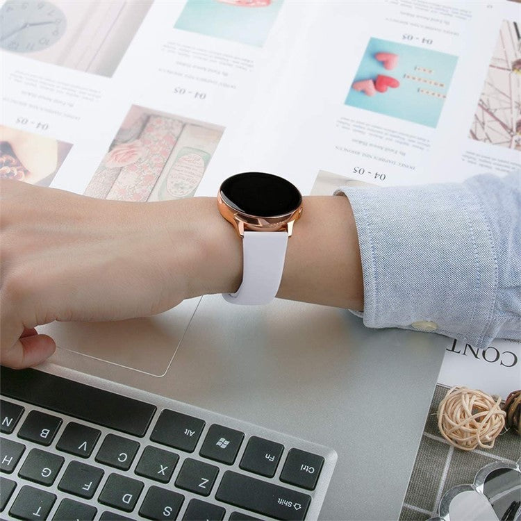 KALEBOL KLB-DKGJ-001 For Samsung Galaxy Watch6 Classic 47mm 43mm Watch Band 20mm Silicone Strap - Pink