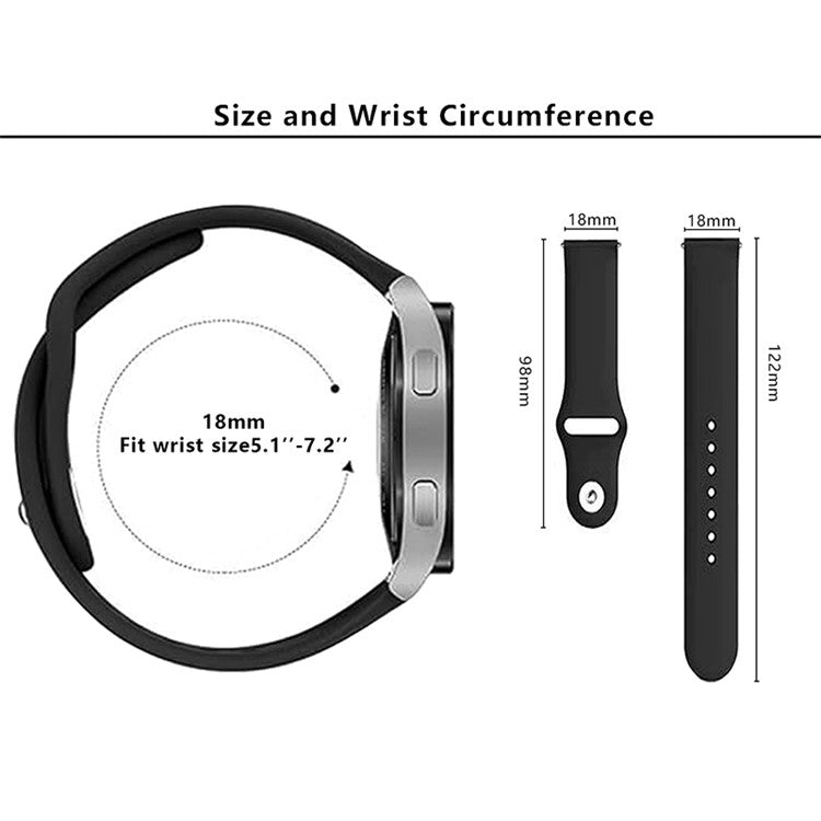 KALEBOL KLB-DKGJ-001 For Huawei Watch GT 4 41mm / Garmin Venu 3S 18mm Silicone Band Watch Strap - White