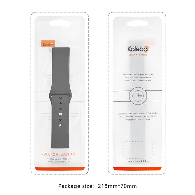 KALEBOL KLB-DKGJ-001 For Huawei Watch GT 4 41mm / Garmin Venu 3S 18mm Silicone Band Watch Strap - White