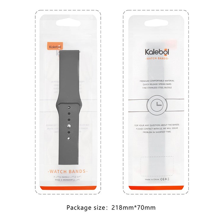 KALEBOL Watch Band for Apple Watch Series 10 42mm / 9 8 7 41mm / SE (2023) SE (2022) SE 6 5 4 40mm / 3 2 1 38mm Silicone Wrist Strap, Size: L - White