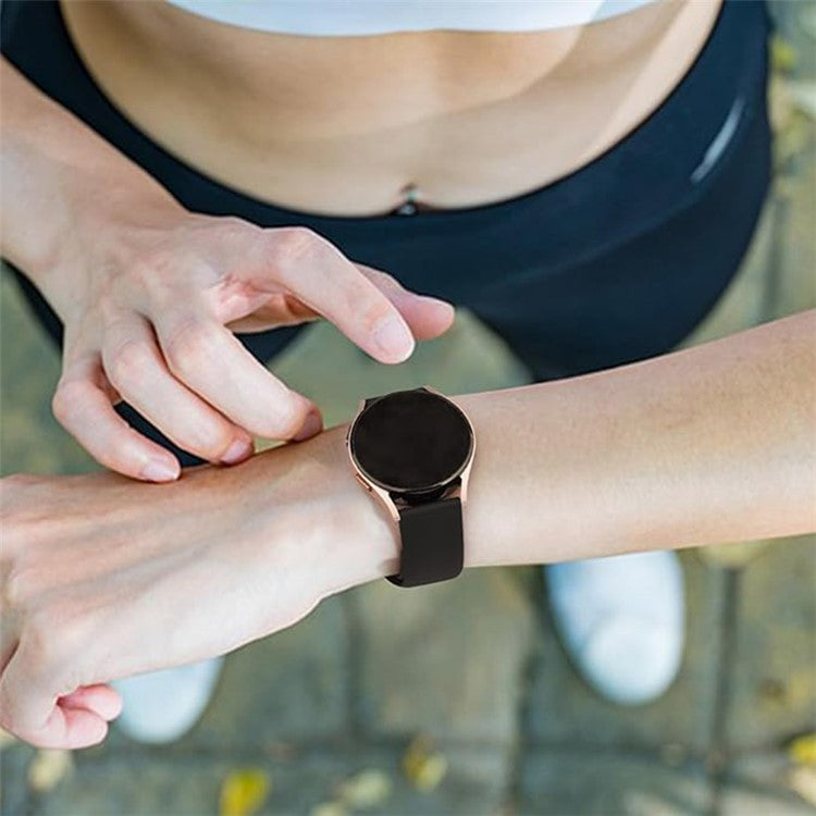 KALEBOL KLB-HDKGJ-001 For Samsung Galaxy Watch3 45mm Silicone Band 22mm Watch Strap with Butterfly Buckle - Pink