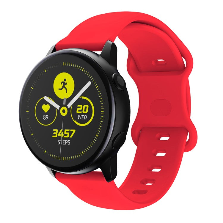 KALEBOL KLB-HDKGJ-001 For Samsung Galaxy Watch3 45mm Silicone Band 22mm Watch Strap with Butterfly Buckle - Red
