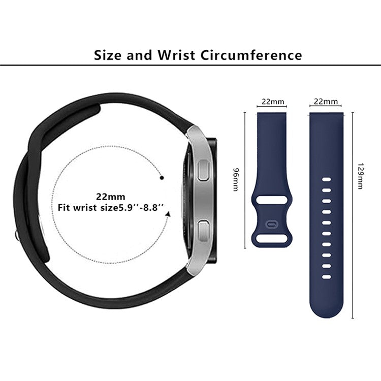 KALEBOL KLB-HDKGJ-001 For Samsung Galaxy Watch3 45mm Silicone Band 22mm Watch Strap with Butterfly Buckle - Red