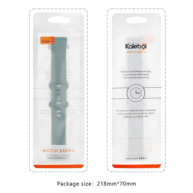 KALEBOL KLB-HDKGJ-001 For Fitbit Versa 3 / 4 / Sense / Sense 2 Silicone Watch Band, Size: S / M - Baby Blue