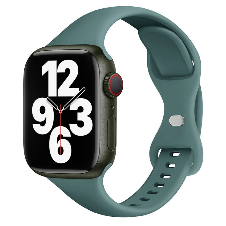 KALEBOL For Apple Watch 10 46mm / Ultra 2 / Ultra 49mm / 9 8 7 45mm / SE (2023) SE (2022) SE 6 5 4 44mm / 3 2 1 42mm Slim Silicone Band - Green