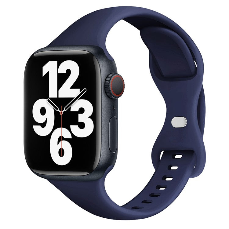 KALEBOL For Apple Watch 10 46mm / Ultra 2 / Ultra 49mm / 9 8 7 45mm / SE (2023) SE (2022) SE 6 5 4 44mm / 3 2 1 42mm Slim Silicone Band - Midnight Blue