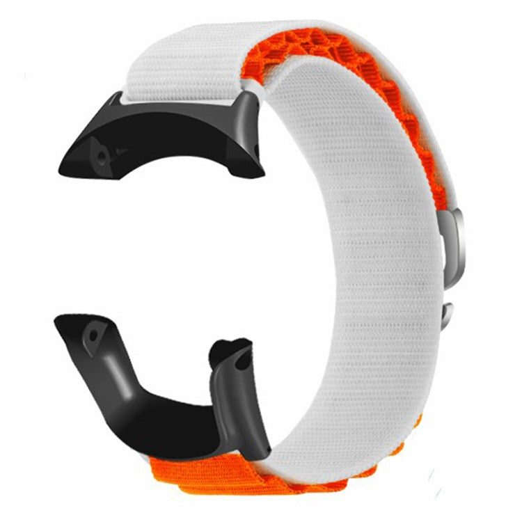 For Sunnto Ambit 3 / Ambit 3 Sport / Ambit 3 Run Peak Loop Nylon Bands Sport Nylon Replacement Strap - White+Orange