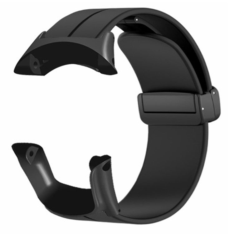 For Sunnto Ambit 3 / Ambit 3 Sport / Ambit 3 Run Watch Band Silicone Soft Strap with Magnetic Folding Clasp - Retro White