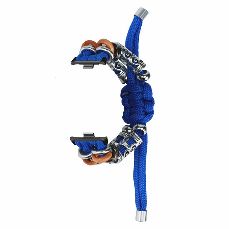 For Xiaomi Redmi Watch 4 Adjustable Watch Strap Bead Braided Nylon Band - Sapphire