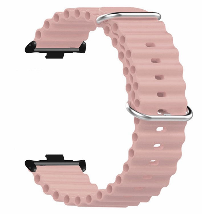 For Xiaomi Redmi Watch 4 Silicone Watch Band Wrist Strap with Alloy Connector - Pink