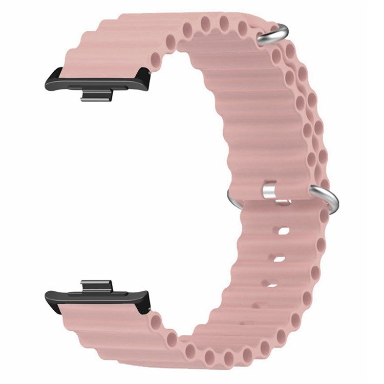 For Xiaomi Redmi Watch 4 Silicone Watch Band Wrist Strap with Alloy Connector - Pink