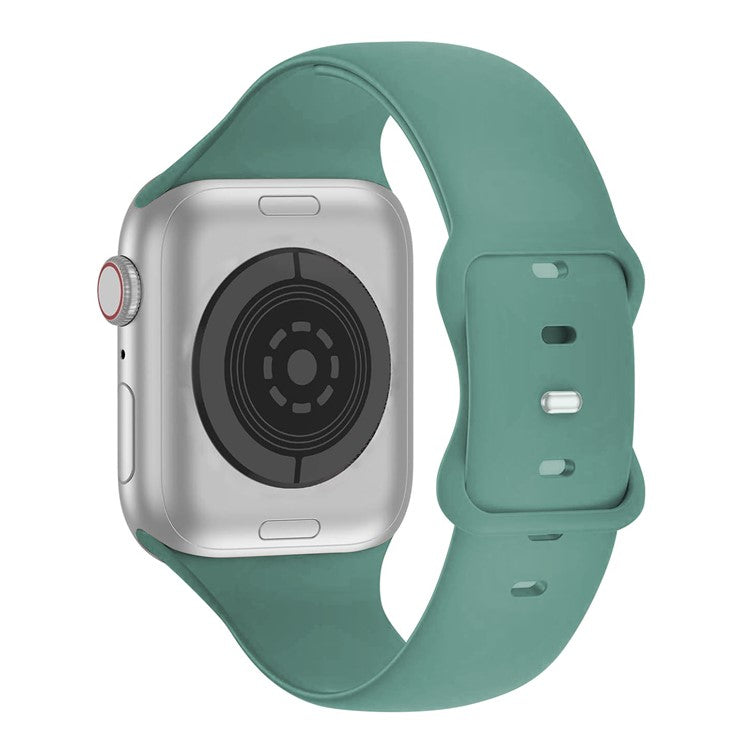 KALEBOL For Apple Watch 10 46mm / Ultra 2 / Ultra 49mm / 9 8 7 45mm / SE (2023) SE (2022) SE 6 5 4 44mm / 3 2 1 42mm Silicone Watch Band, Size: L - Green