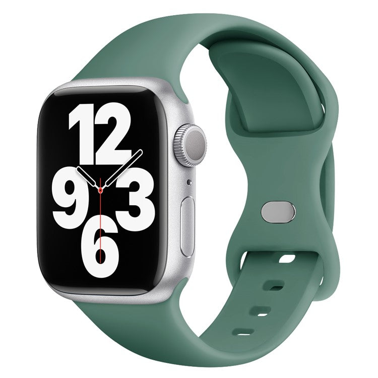KALEBOL Watch Band for Apple Watch Series 10 42mm / 9 8 7 41mm / SE (2023) SE (2022) SE 6 5 4 40mm / 3 2 1 38mm Silicone Sport Bands, Size: L - Green