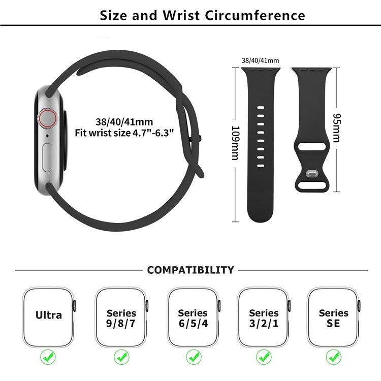 KALEBOL Watch Band for Apple Watch Series 10 42mm / 9 8 7 41mm / SE (2023) SE (2022) SE 6 5 4 40mm / 3 2 1 38mm Watch Band Replacement, Size: S / M - Yellow