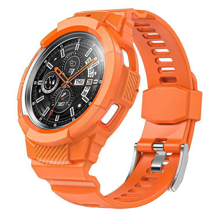 For Samsung Galaxy Watch4 Classic 42mm TPU Sporty Watch Strap Replacement Band with Integrated Watch Case - Orange