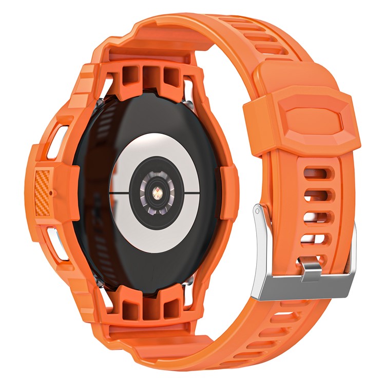 For Samsung Galaxy Watch4 Classic 42mm TPU Sporty Watch Strap Replacement Band with Integrated Watch Case - Orange