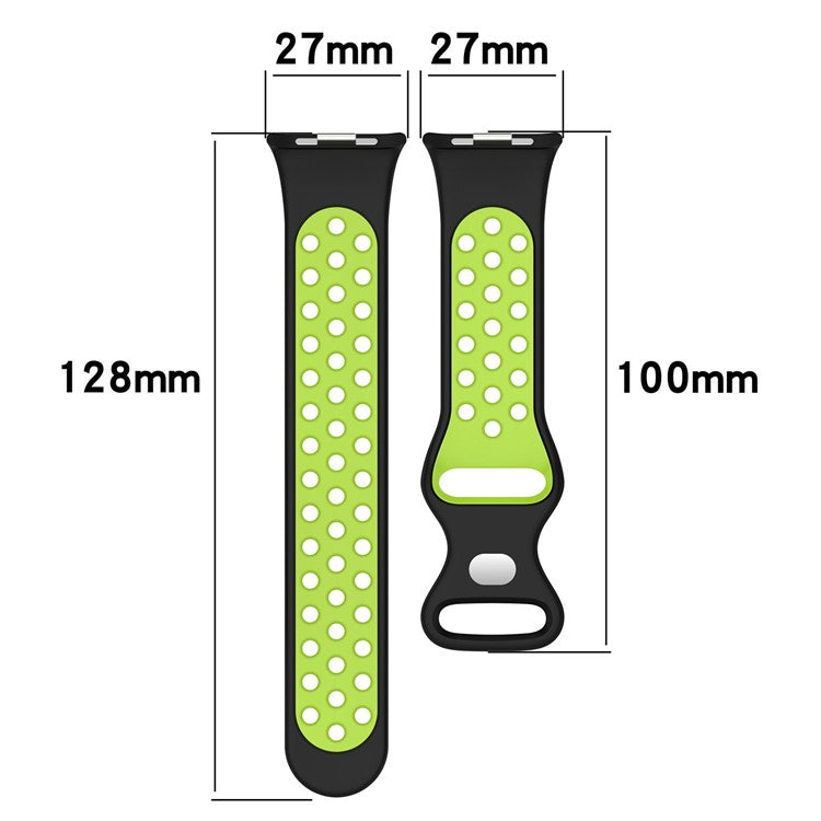 For Xiaomi Mi 8 Pro Replacement Band Dual Color Silicone Watch Strap - White / Orange
