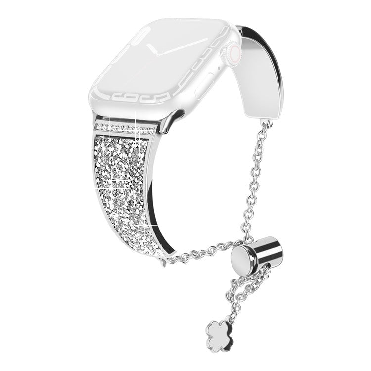 For Apple Watch 10 46mm / Ultra 2 / Ultra 49mm / 9 8 7 45mm / SE (2023) SE (2022) SE 6 5 4 44mm / 3 2 1 42mm Watch Strap - Silver / Silver