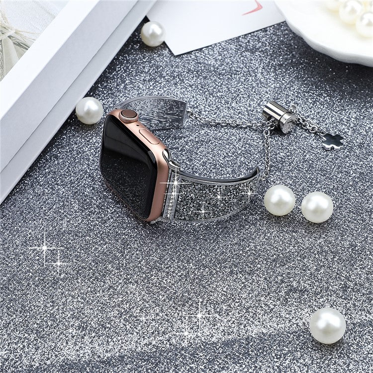 For Apple Watch 10 46mm / Ultra 2 / Ultra 49mm / 9 8 7 45mm / SE (2023) SE (2022) SE 6 5 4 44mm / 3 2 1 42mm Watch Strap - Silver / Silver