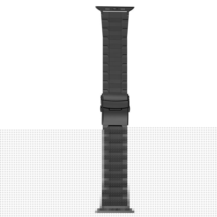 For Apple Watch 10 46mm / Ultra 2 / Ultra 49mm / 9 8 7 45mm / SE (2023) SE (2022) SE 6 5 4 44mm / 3 2 1 42mm Titanium Steel Watch Band - Black