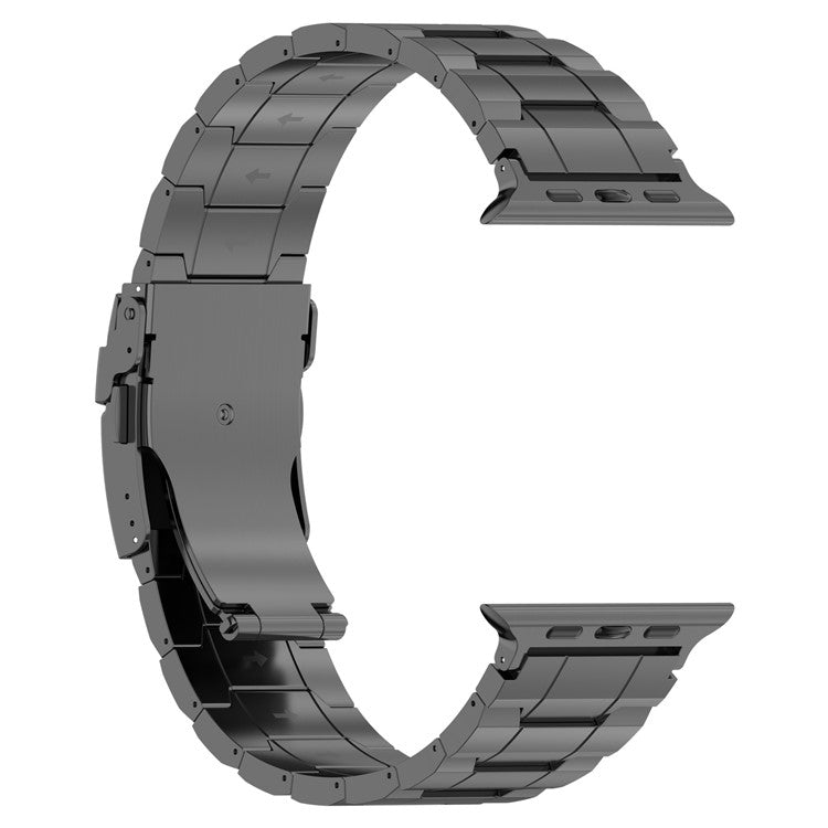 For Apple Watch 10 46mm / Ultra 2 / Ultra 49mm / 9 8 7 45mm / SE (2023) SE (2022) SE 6 5 4 44mm / 3 2 1 42mm Titanium Steel Watch Band - Grey