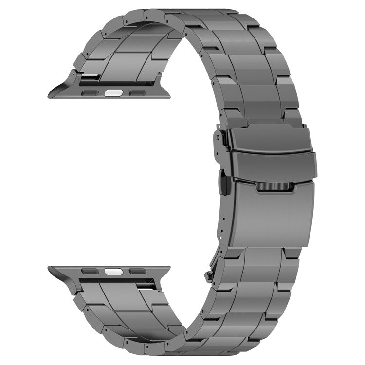 For Apple Watch 10 46mm / Ultra 2 / Ultra 49mm / 9 8 7 45mm / SE (2023) SE (2022) SE 6 5 4 44mm / 3 2 1 42mm Titanium Steel Watch Band - Grey