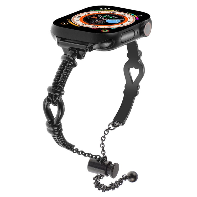 For Apple Watch 10 46mm / Ultra 2 / Ultra 49mm / 9 8 7 45mm / SE (2023) SE (2022) SE 6 5 4 44mm / 3 2 1 42mm Metal Watch Band - Black