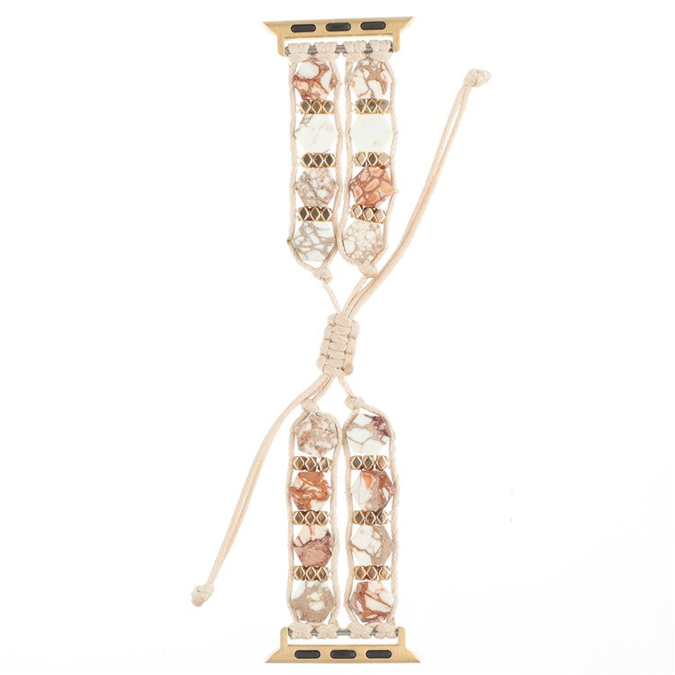 For Apple Watch 10 46mm / Ultra 2 / Ultra 49mm / 9 8 7 45mm / SE (2023) SE (2022) SE 6 5 4 44mm / 3 2 1 42mm Stone Watch Band - White