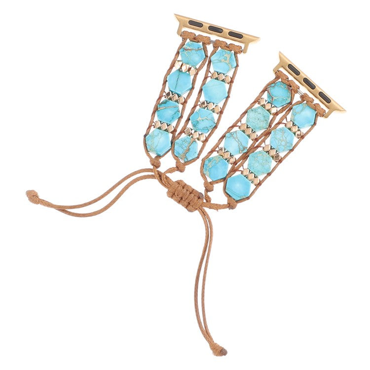 For Apple Watch 10 46mm / Ultra 2 / Ultra 49mm / 9 8 7 45mm / SE (2023) SE (2022) SE 6 5 4 44mm / 3 2 1 42mm Stone Watch Band - Blue