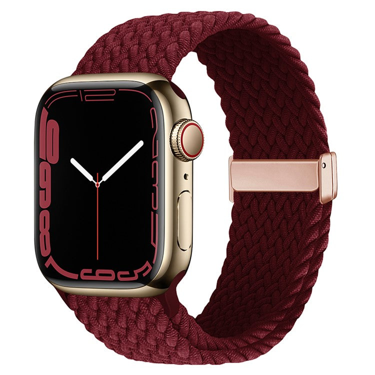 For Apple Watch 10 46mm / Ultra 2 / Ultra 49mm / 9 8 7 45mm / SE (2023) SE (2022) SE 6 5 4 44mm / 3 2 1 42mm Watch Bracelet - Wine Red