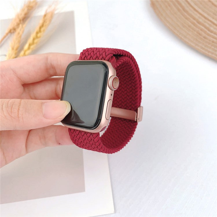 For Apple Watch 10 46mm / Ultra 2 / Ultra 49mm / 9 8 7 45mm / SE (2023) SE (2022) SE 6 5 4 44mm / 3 2 1 42mm Watch Bracelet - Wine Red