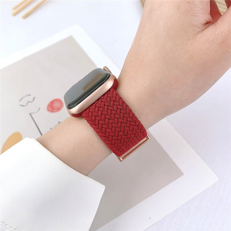 For Apple Watch 10 46mm / Ultra 2 / Ultra 49mm / 9 8 7 45mm / SE (2023) SE (2022) SE 6 5 4 44mm / 3 2 1 42mm Watch Bracelet - Wine Red