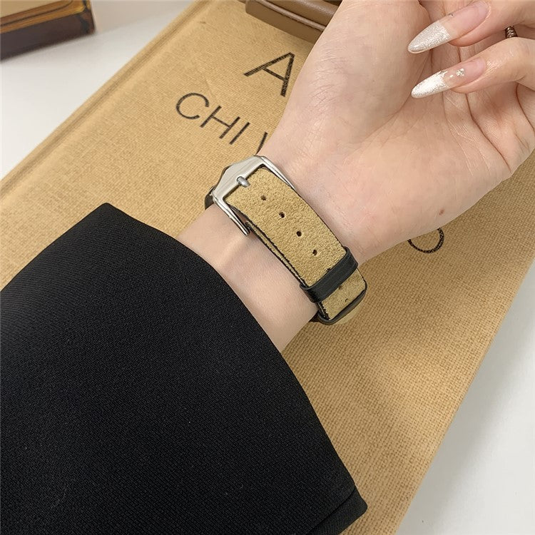 For Apple Watch Series 10 42mm / 9 8 7 41mm / SE (2023) SE (2022) SE 6 5 4 40mm / 3 2 1 38mm Plush Splicing Watch Straps - Light Brown