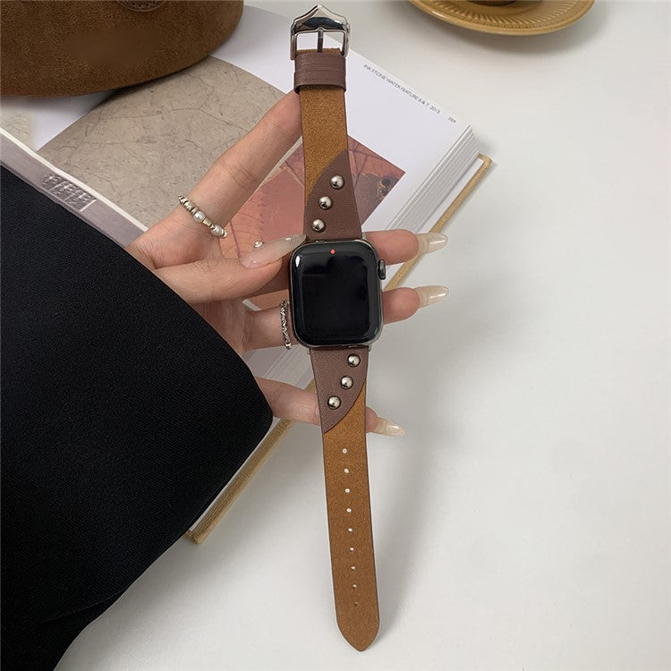 For Apple Watch 10 46mm / Ultra 2 / Ultra 49mm / 9 8 7 45mm / SE (2023) SE (2022) SE 6 5 4 44mm / 3 2 1 42mm Soft Plush Watch Band - Dark Brown