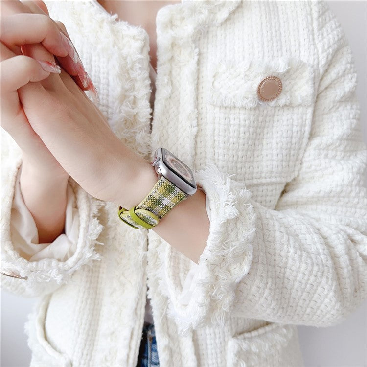 For Apple Watch Series 10 42mm / 9 8 7 41mm / SE (2023) SE (2022) SE 6 5 4 40mm / 3 2 1 38mm Woolen Watch Strap - Purple