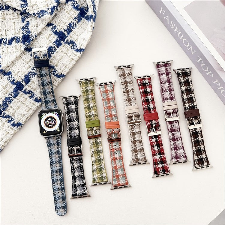 For Apple Watch Series 10 42mm / 9 8 7 41mm / SE (2023) SE (2022) SE 6 5 4 40mm / 3 2 1 38mm Woolen Watch Strap - Purple