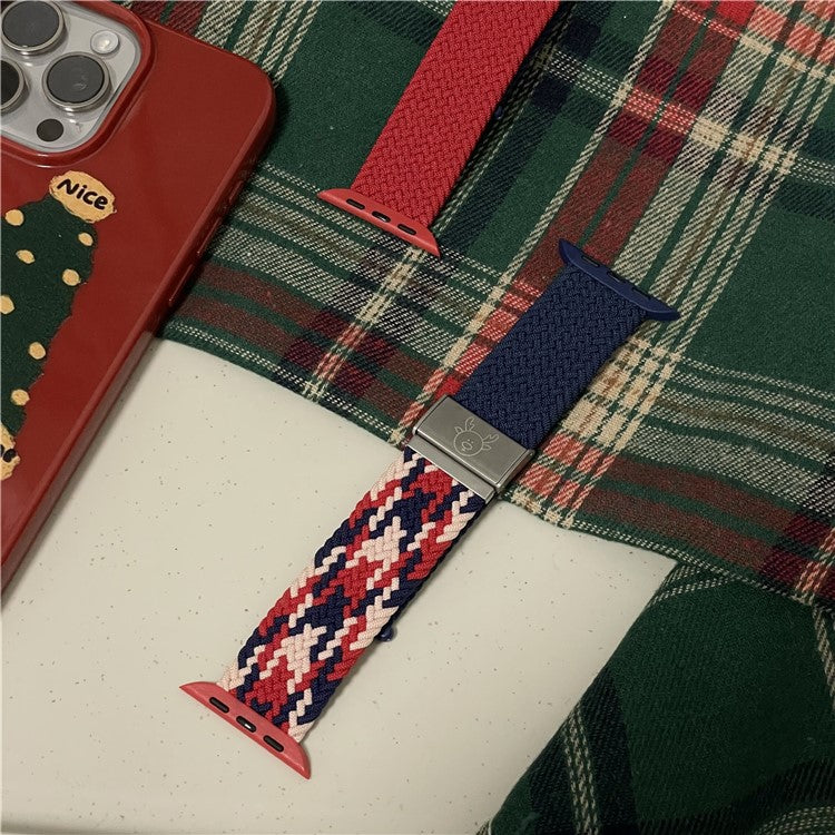 For Apple Watch Series 10 42mm / 9 8 7 41mm / SE (2023) SE (2022) SE 6 5 4 40mm / 3 2 1 38mm Nylon Watch Band - Multi-Color