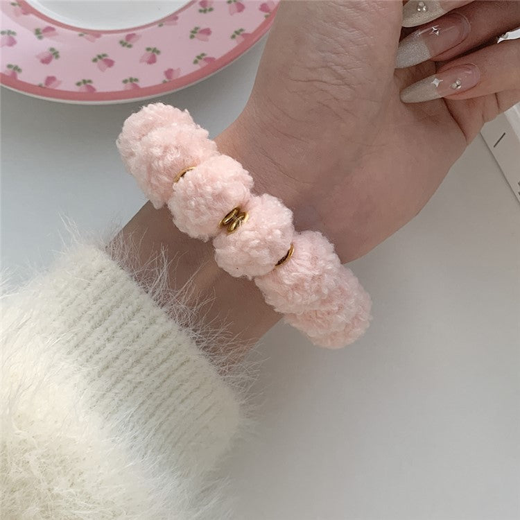 For Apple Watch Series 10 42mm / 9 8 7 41mm / SE (2023) SE (2022) SE 6 5 4 40mm / 3 2 1 38mm Soft Plush Band - Pink
